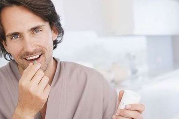 A man takes the drug to increase a member